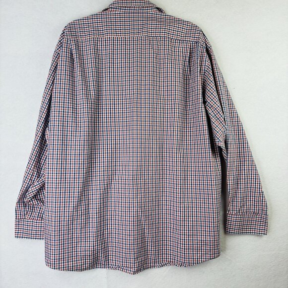 Club Room Shirt Mens XXL Regular Fit Plaid Long Sleeve Logo Collar Button Down - Picture 2 of 7